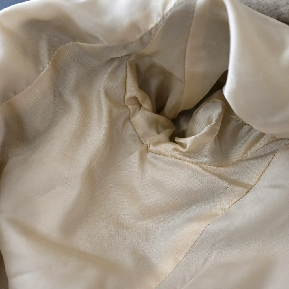 Alexander McQueen Oatmeal Cashmere Open Coat Size 44 / Approx. Medium